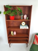 Vintage tall Danish bookcase