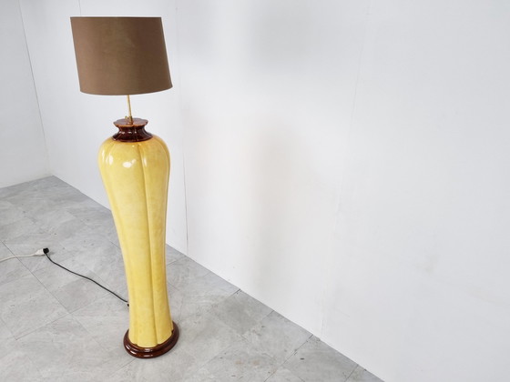 Image 1 of Lampadaire vintage en céramique italienne