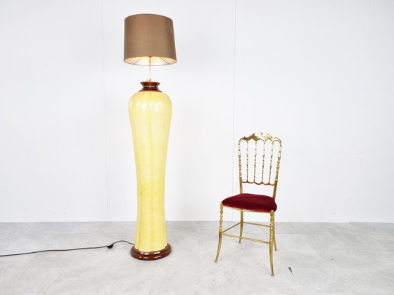 Image 1 of Lampadaire vintage en céramique italienne