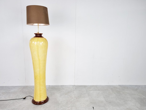 Image 1 of Lampadaire vintage en céramique italienne