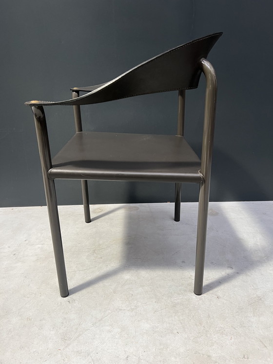 Image 1 of Vintage saddle leather chair