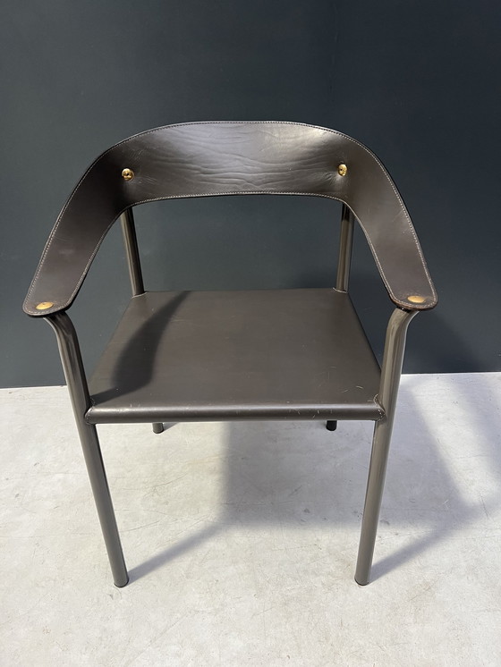 Image 1 of Vintage saddle leather chair