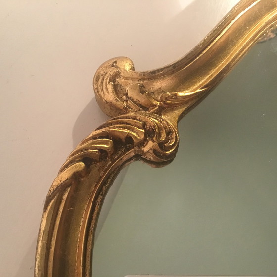 Image 1 of French baroque crested mirror