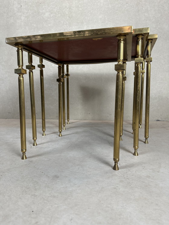 Image 1 of Vintage brass 'nesting tables'