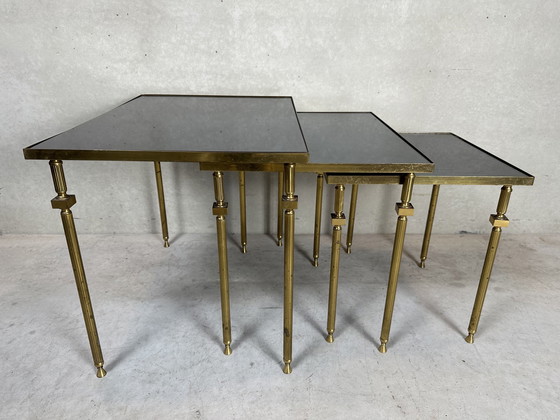 Image 1 of Vintage brass 'nesting tables'