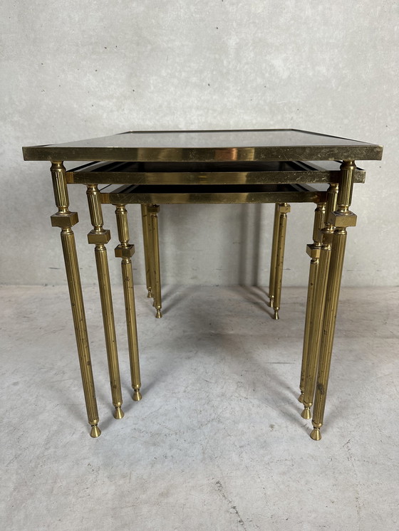 Image 1 of Vintage brass 'nesting tables'