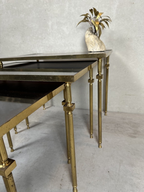 Image 1 of Vintage brass 'nesting tables'