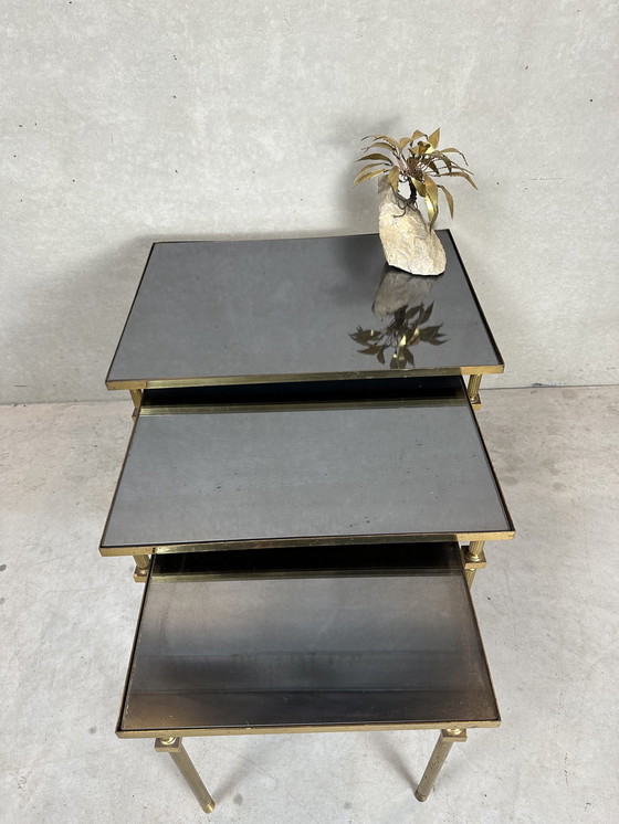 Image 1 of Vintage brass 'nesting tables'