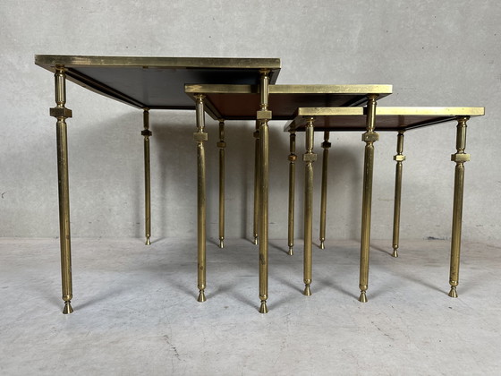 Image 1 of Vintage brass 'nesting tables'