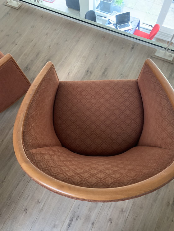 Image 1 of 2x Bijenkorf club armchairs