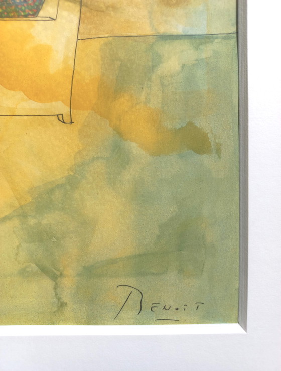 Image 1 of Benoit Van Innis - Une soirée détente, mixed media on paper