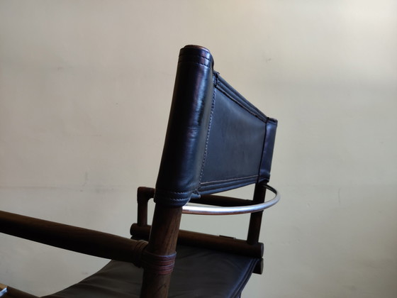 Image 1 of 4 x vintage director's chairs X-Chair by McGuire, 50s