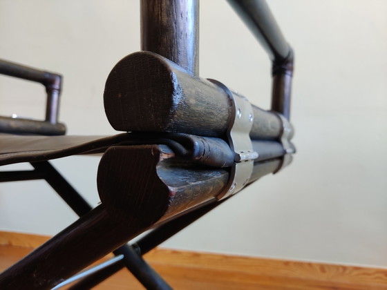 Image 1 of 4 x vintage director's chairs X-Chair by McGuire, 50s