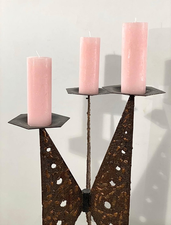 Image 1 of Large Brutalist Candle Holder