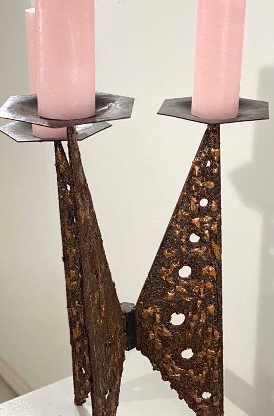 Image 1 of Large Brutalist Candle Holder