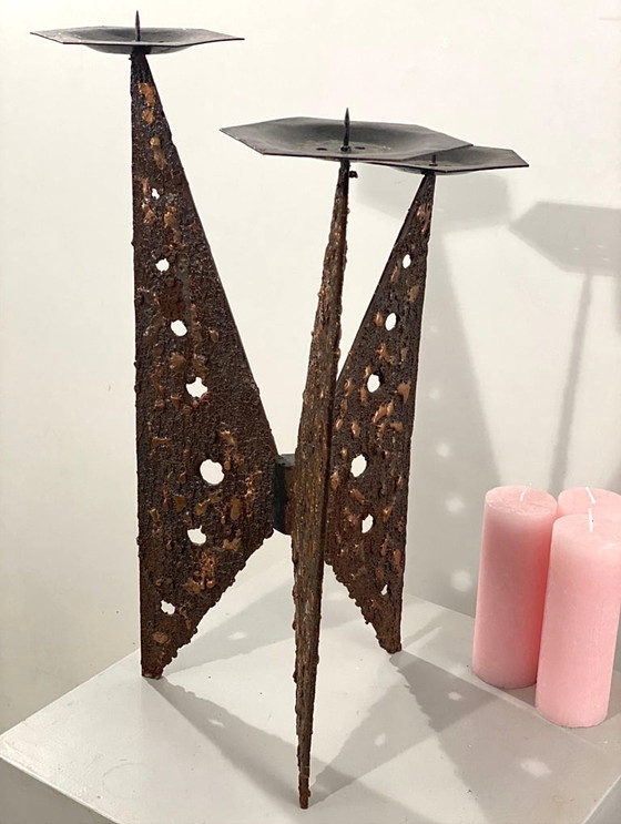 Image 1 of Large Brutalist Candle Holder