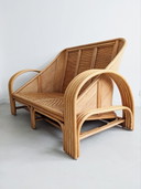 Vintage rattan loveseat