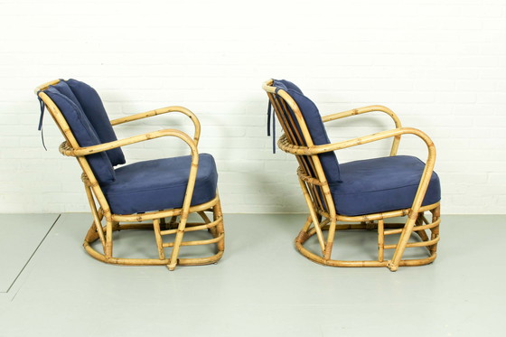 Image 1 of Midcentury Rattan Lounge Set