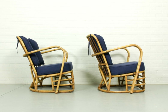 Image 1 of Midcentury Rattan Lounge Set