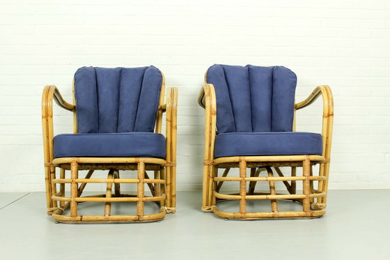 Image 1 of Midcentury Rattan Lounge Set