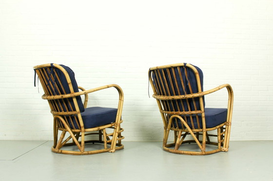 Image 1 of Midcentury Rattan Lounge Set