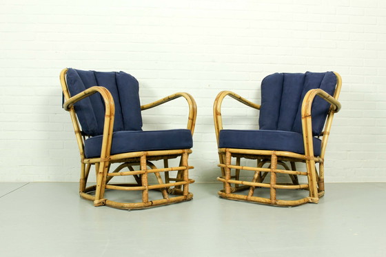 Image 1 of Midcentury Rattan Lounge Set