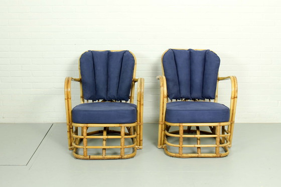 Image 1 of Midcentury Rattan Lounge Set