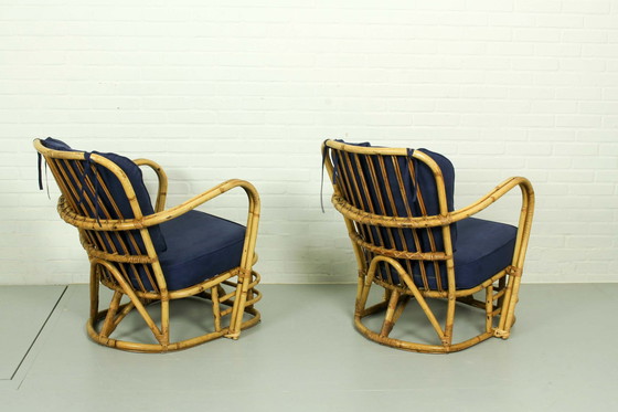 Image 1 of Midcentury Rattan Lounge Set