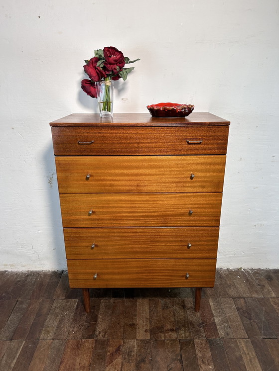 Image 1 of Mid Century Teak Chest of Drawers