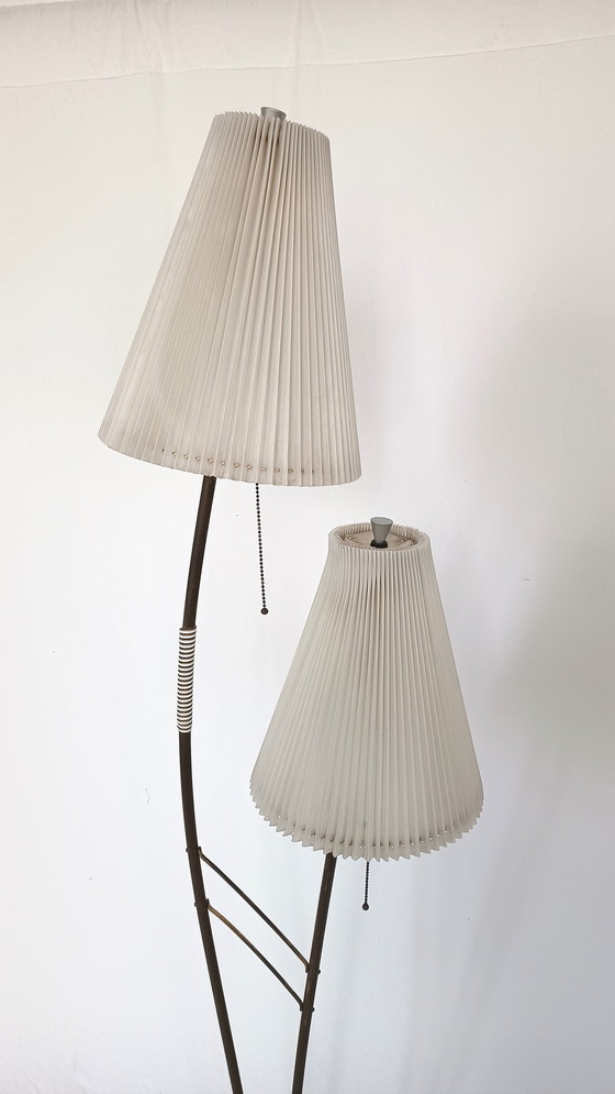 Image 1 of Fifties floor lamp with two screens