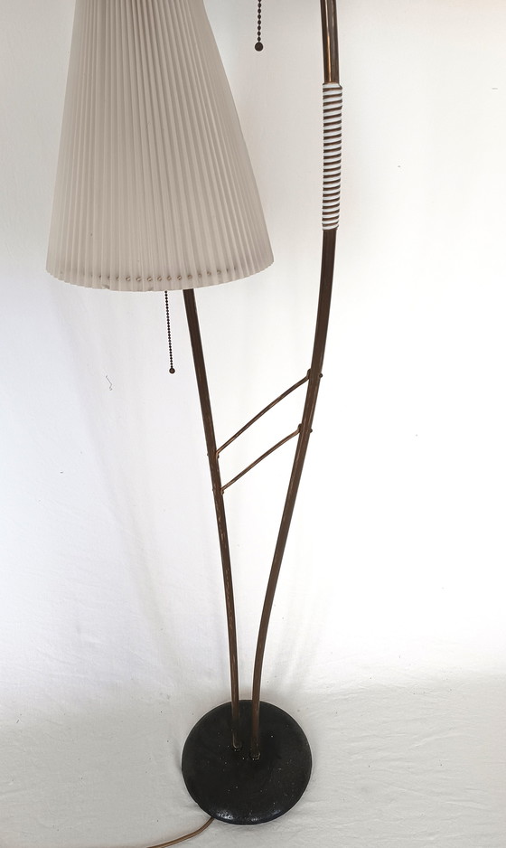 Image 1 of Fifties floor lamp with two screens