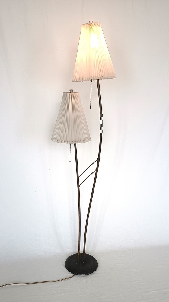 Image 1 of Fifties floor lamp with two screens