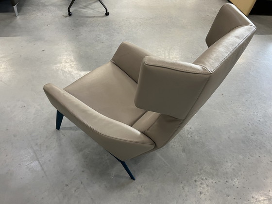 Image 1 of Leolux Elixir armchair gray leather 