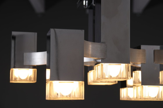 Image 1 of Ceiling lamp 'Cubic' with 8 light units by Gaetano Sciolari for Sciolari - Italy - 1970's