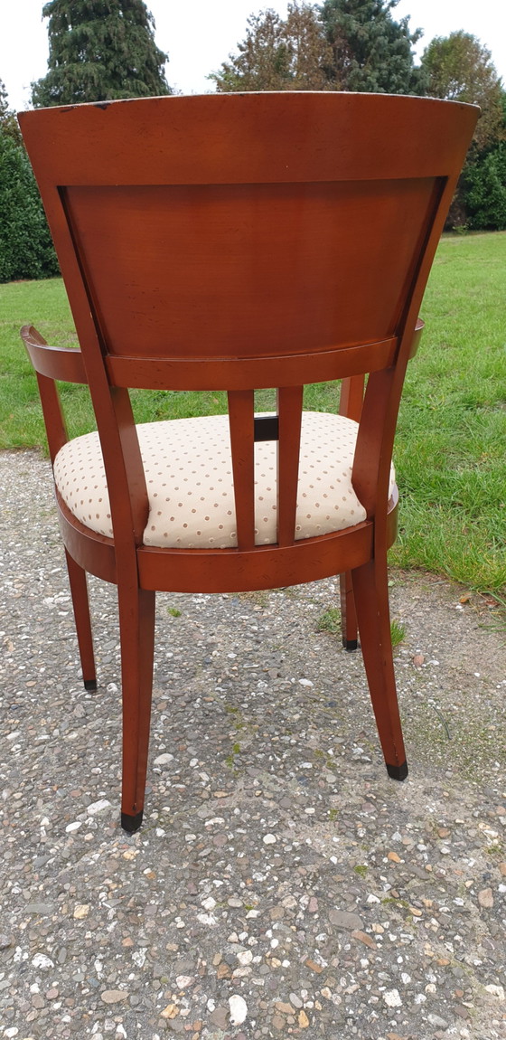 Image 1 of 4 Schuitema Art Nouveau cherry wood armchairs