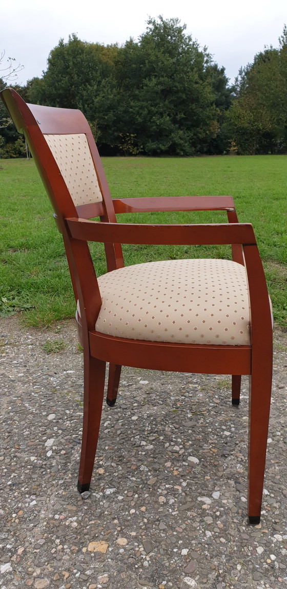 Image 1 of 4 Schuitema Art Nouveau cherry wood armchairs