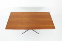 J.M. Thomas for Wilhelm Renz, height-adjustable Mid - Century combination dining table / coffee table in teak and chrome