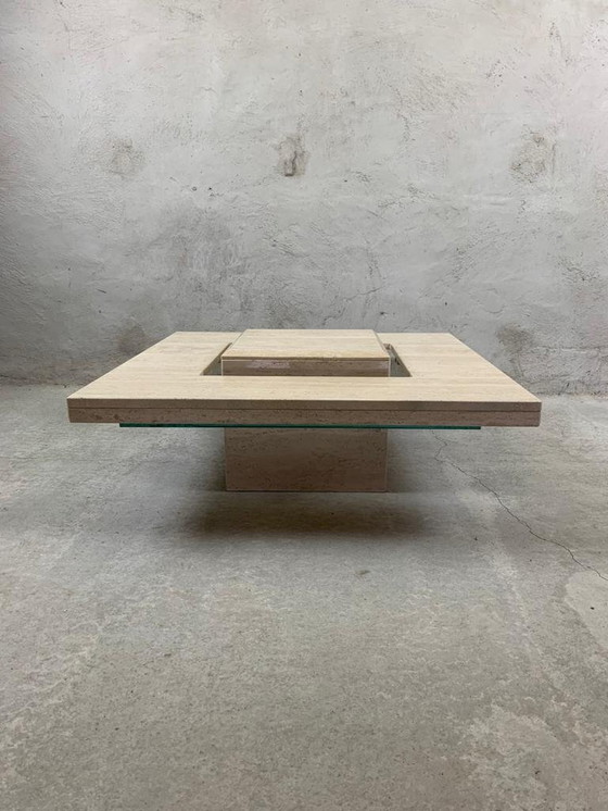 Image 1 of Italian travertine coffee table