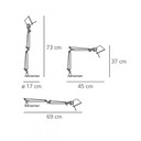 Artemide tolomeo micro LED table lamp white