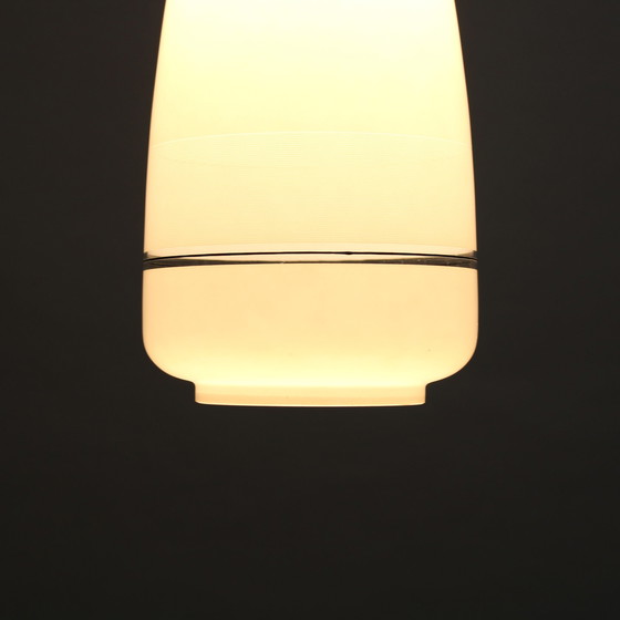 Image 1 of Vintage large glass hanging lamp