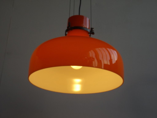 Lampe suspendue vintage Murano en verre opalin
