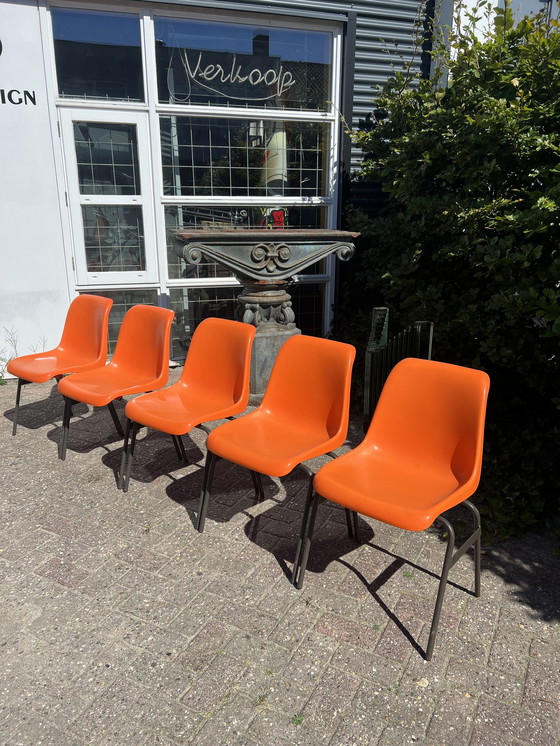 Image 1 of 6 seventies school chairs