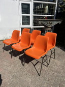 6 chaises d'école des années 1970