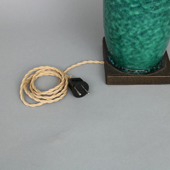 Image 1 of Pieter Groeneveldt - glazed earthenware lamp base with shade