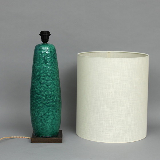 Image 1 of Pieter Groeneveldt - glazed earthenware lamp base with shade