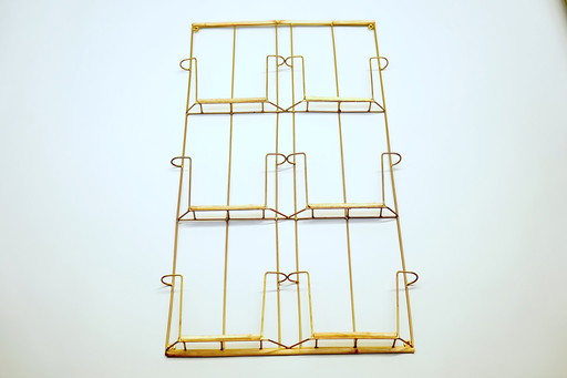 Hollywood Regency Wall Bamboo Magazine Rack