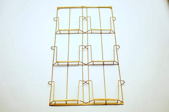 Image 1 of Hollywood Regency Wall Bamboo Magazine Rack