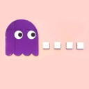 Espejo Pac-Man Fantasma morado