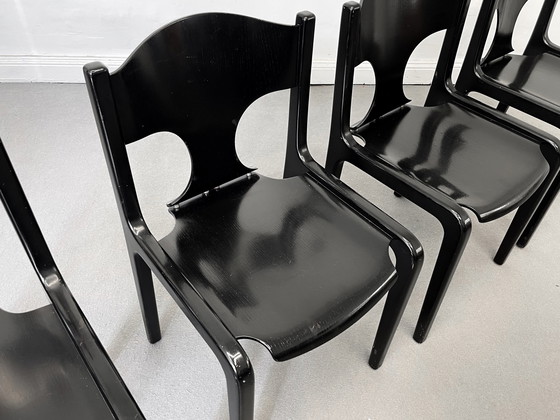 Image 1 of 4x Augusto Savino for Pozzi Heart chairs