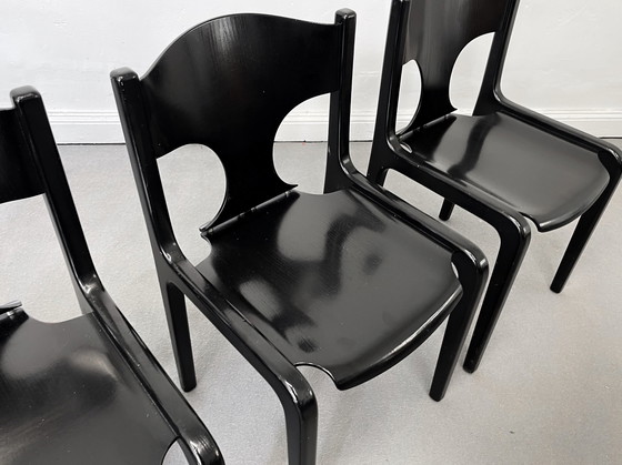 Image 1 of 4x Augusto Savino for Pozzi Heart chairs